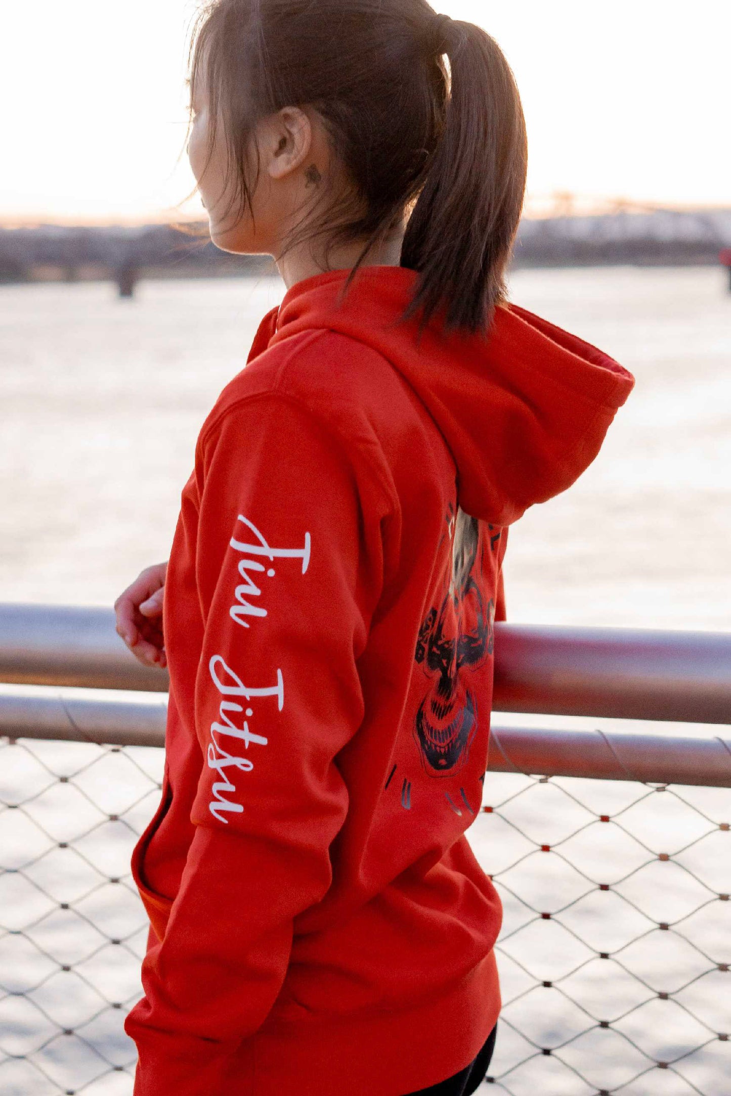 Hard To Kill Jiu Jitsu Logo Hoodie (on location)