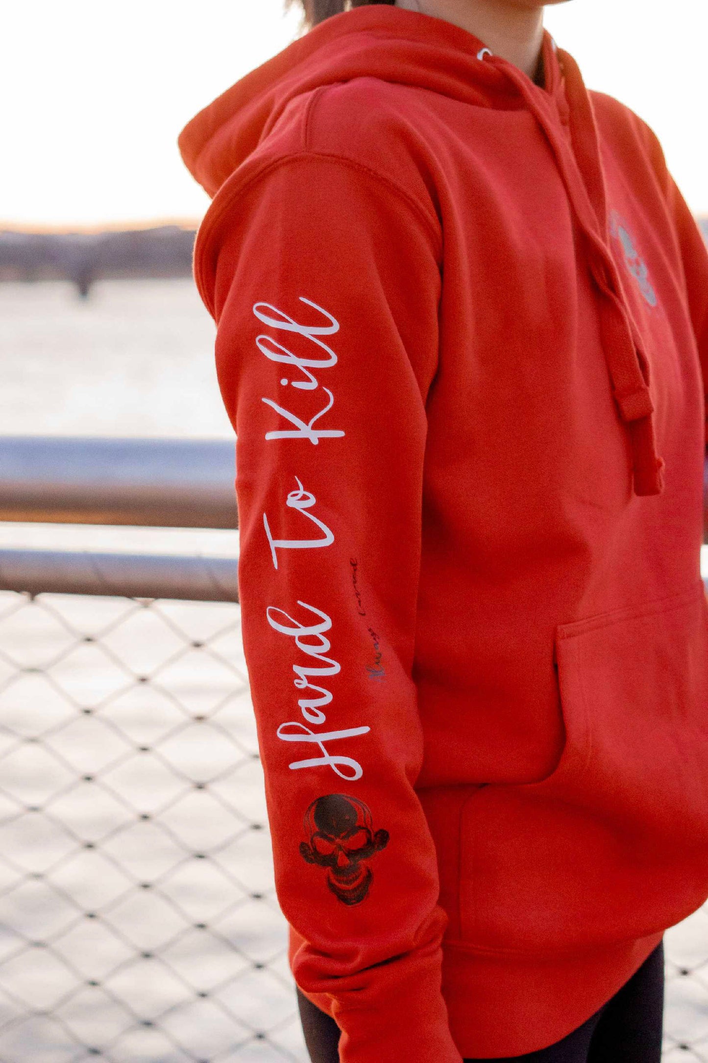 Hard To Kill Jiu Jitsu Logo Hoodie (on location)