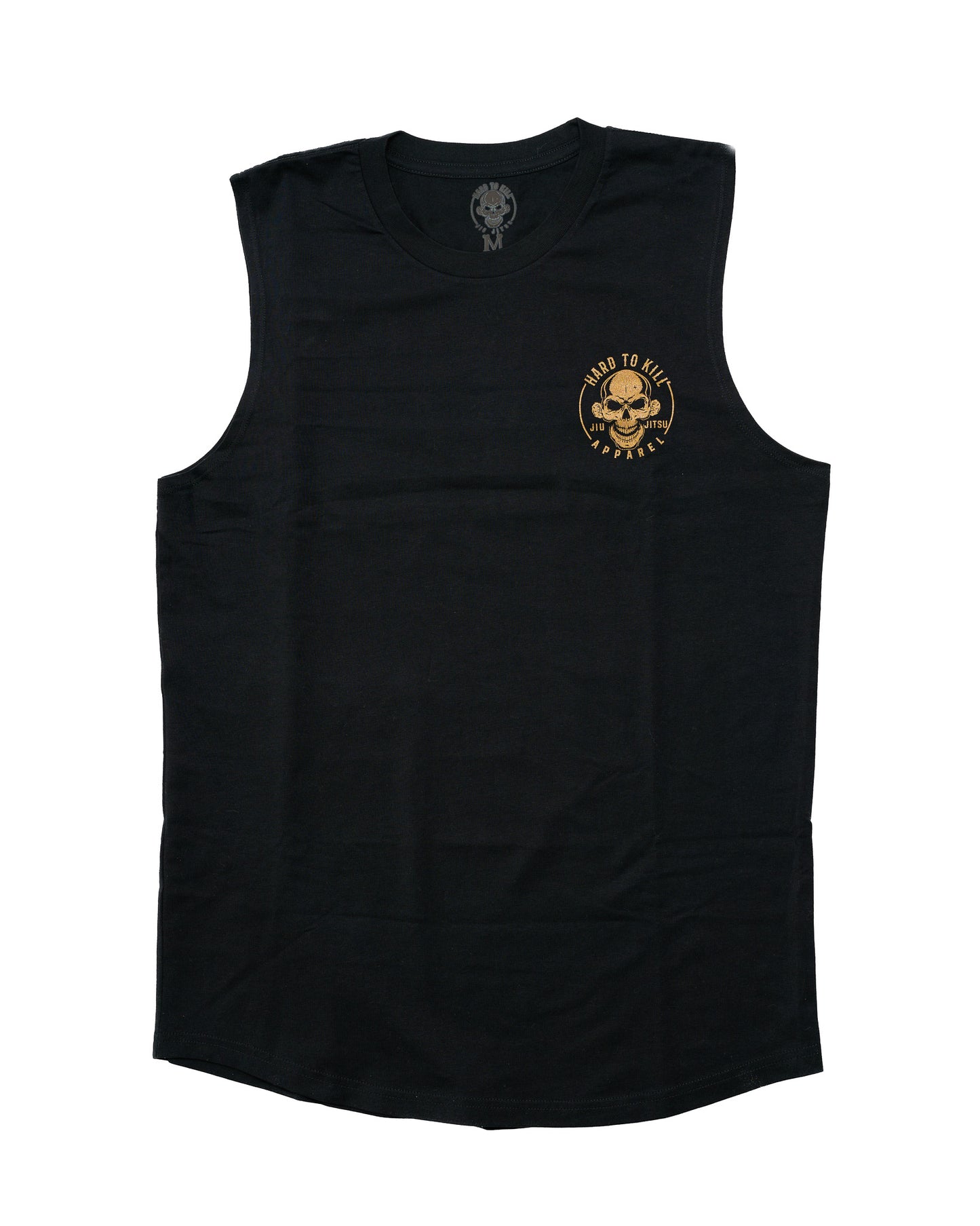 Black Hard To Kill Logo Curve Cut Tank Top